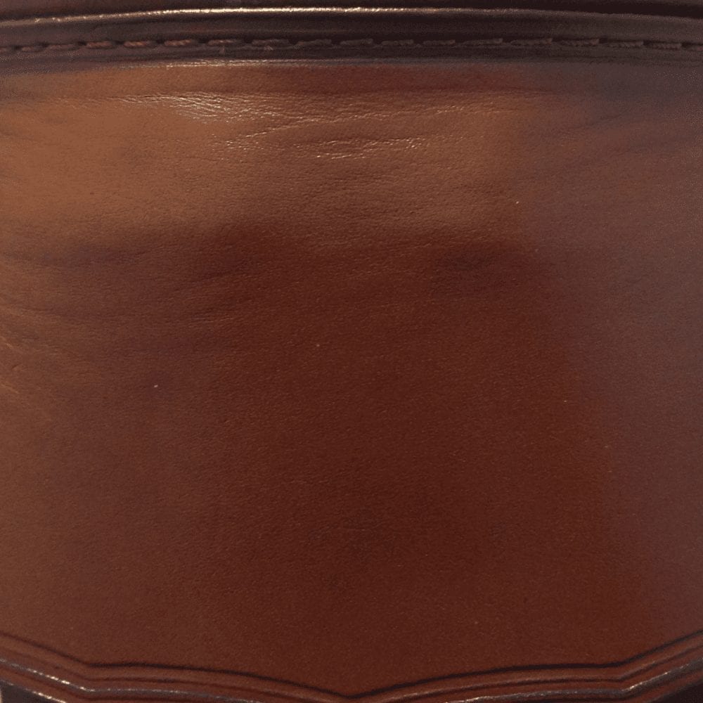 Brown Shield Leather Pool Table Pocket