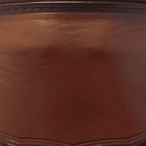 Brown Shield Leather Pool Table Pocket