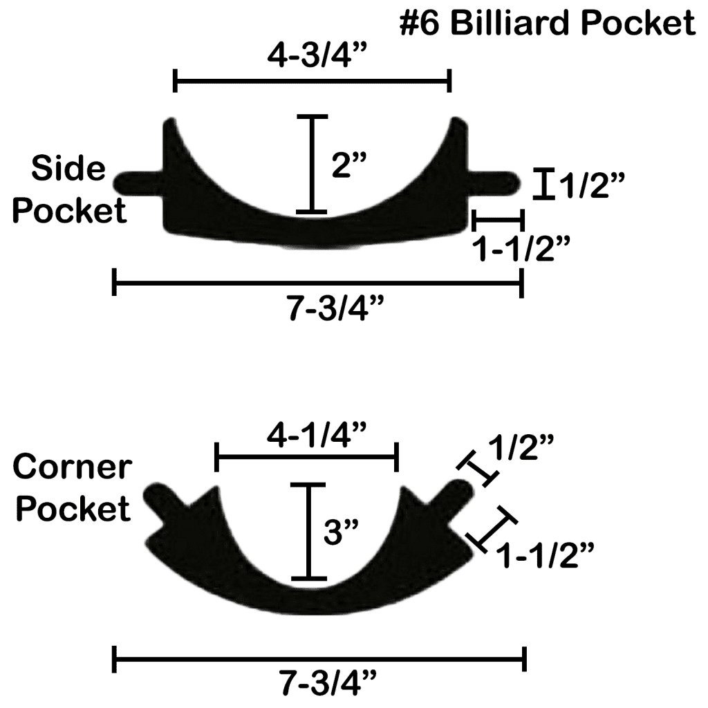 Brown Shield Leather Pool Table Pocket